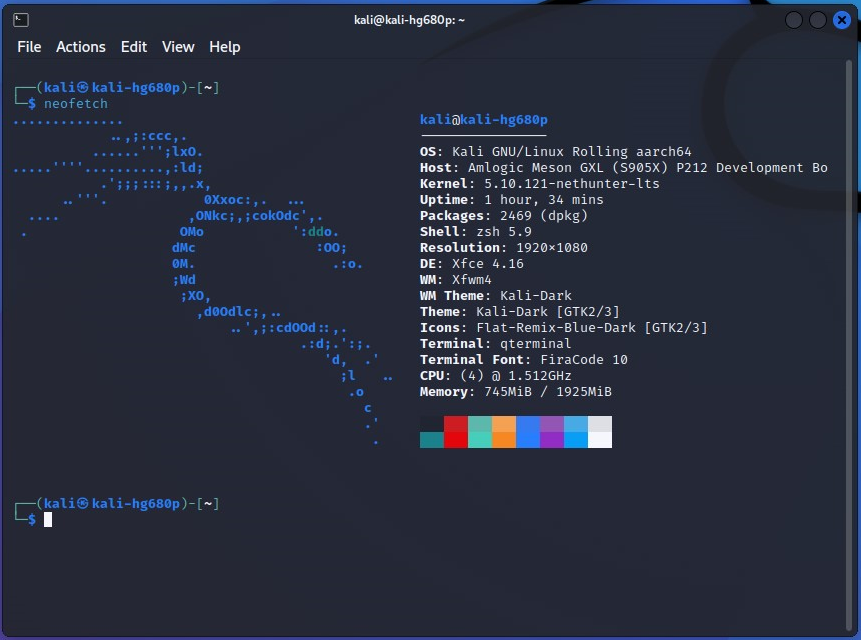 neofetch kali linux stb hg680p